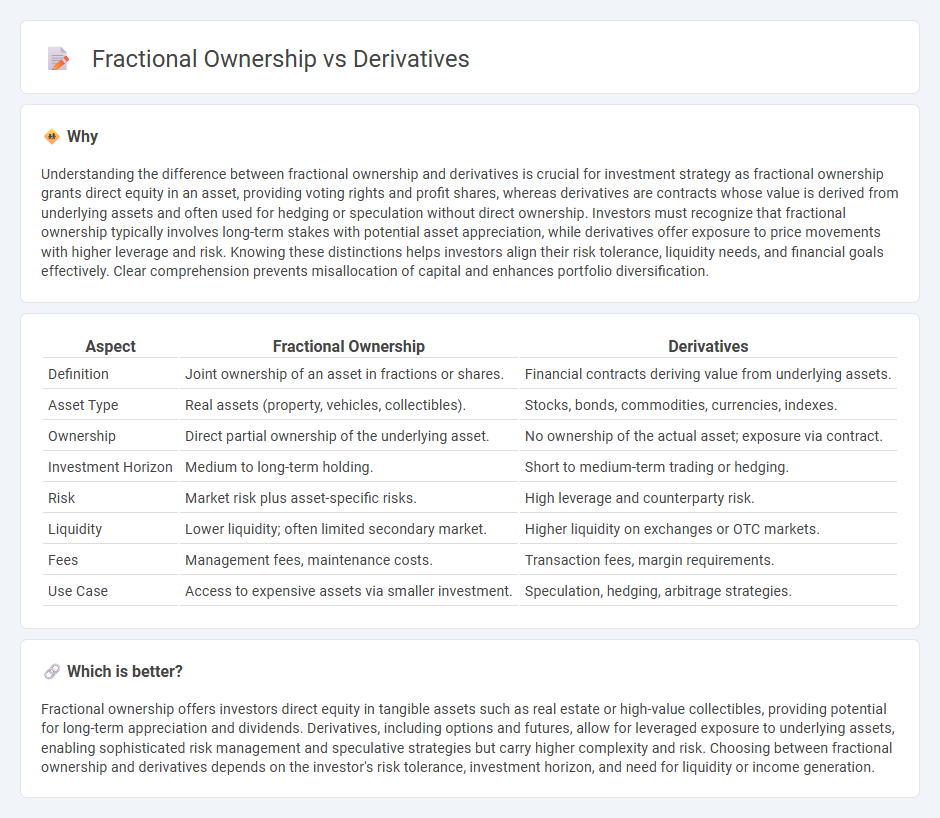 Fractional Ownership vs Derivatives in Investment