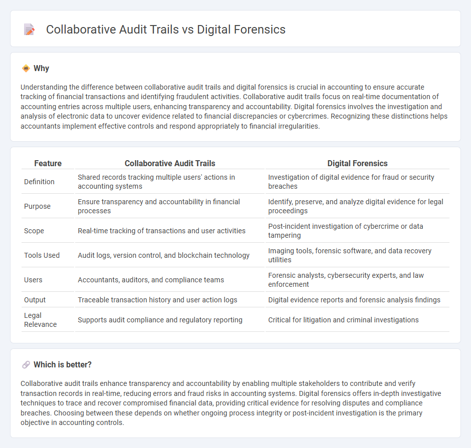 Collaborative Audit Trails vs Digital Forensics in Accounting