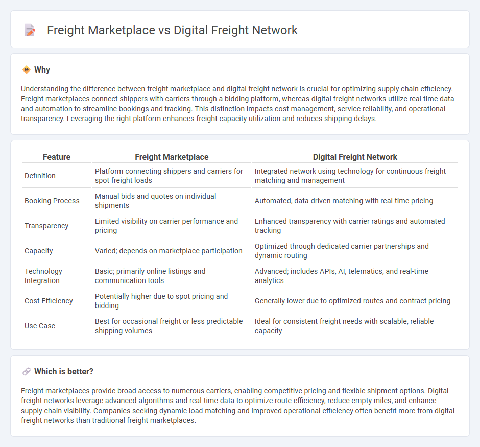 Freight Marketplace vs Digital Freight Network in Logistics