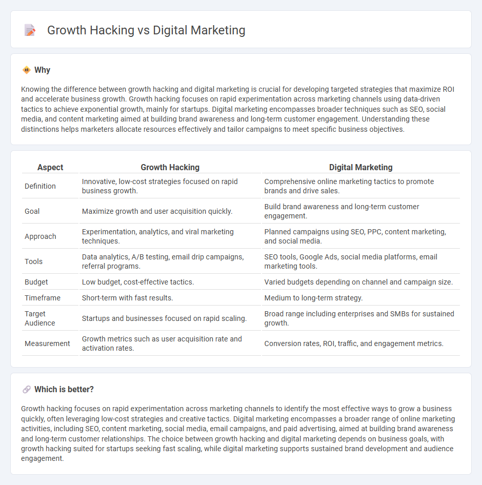 Growth Hacking vs Digital Marketing in Marketing