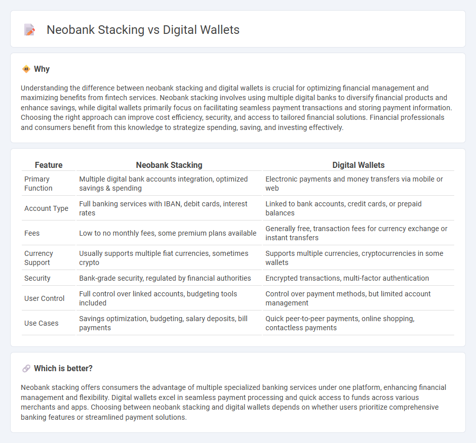 Neobank Stacking vs Digital Wallets in Economy