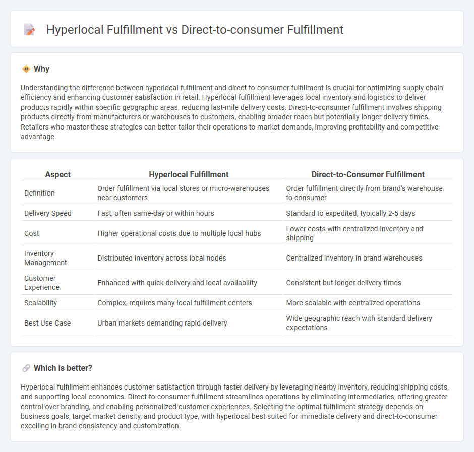 Hyperlocal Fulfillment vs Direct-To-Consumer Fulfillment in Retail