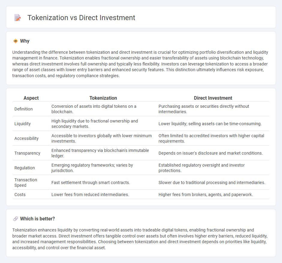 Tokenization vs Direct Investment in Finance