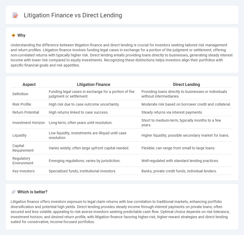 Litigation Finance vs Direct Lending in Investment