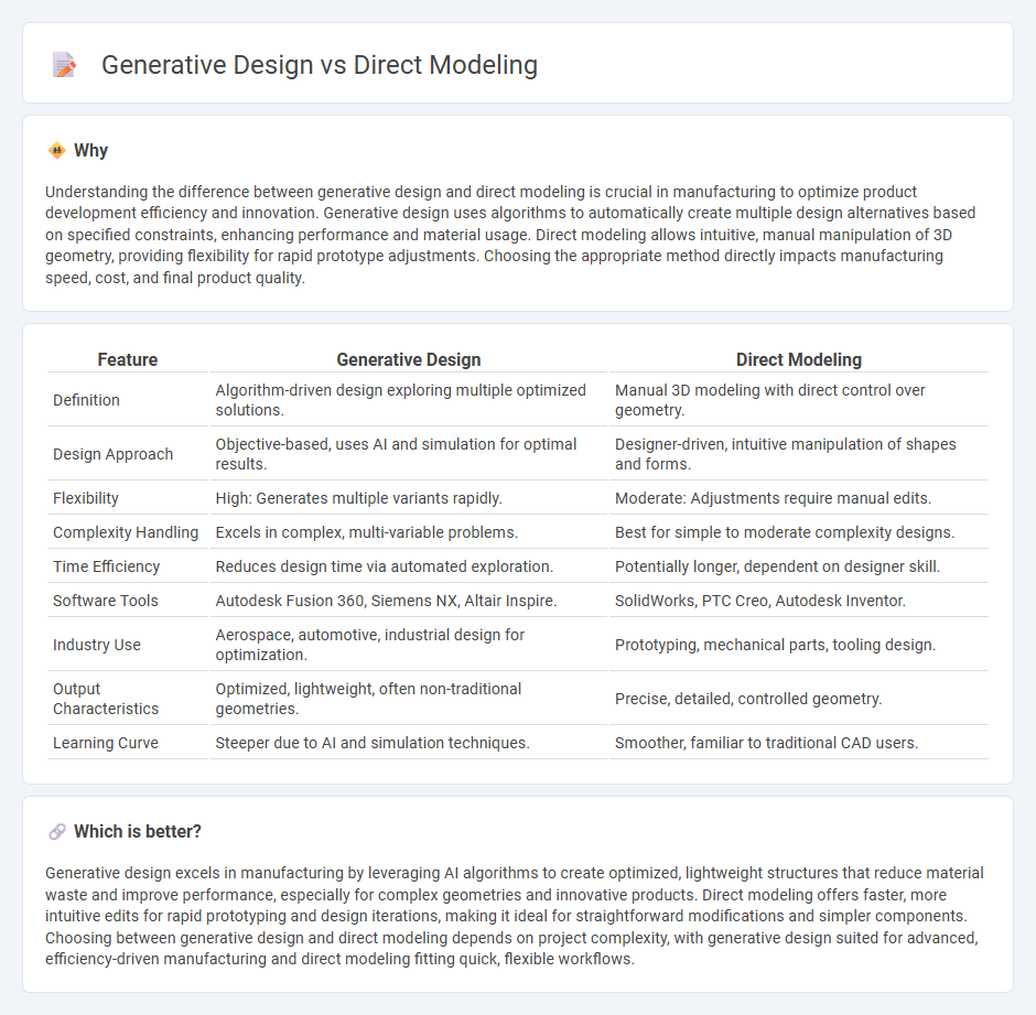 Generative Design vs Direct Modeling in Manufacturing