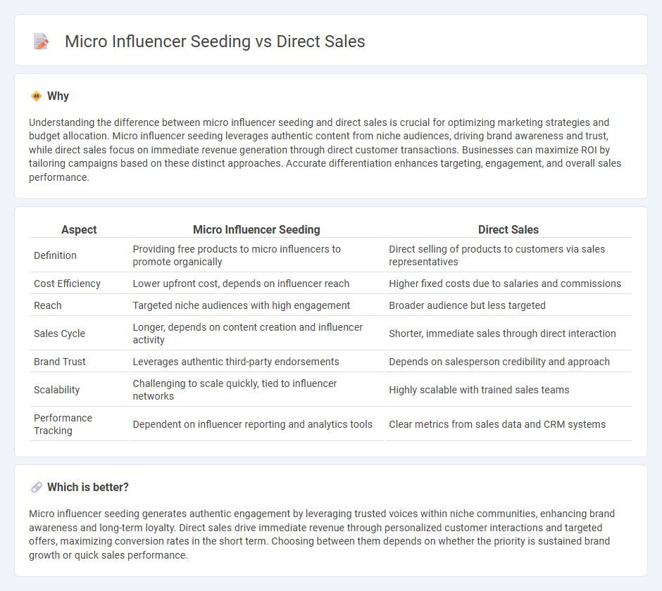 Micro Influencer Seeding vs Direct Sales in Sales