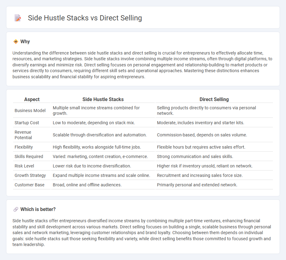 Side Hustle Stacks vs Direct Selling in Entrepreneurship