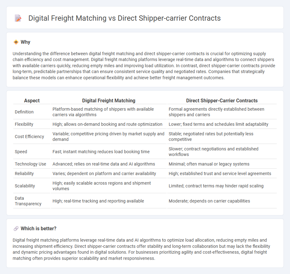 Digital Freight Matching vs Direct Shipper-Carrier Contracts in Logistics