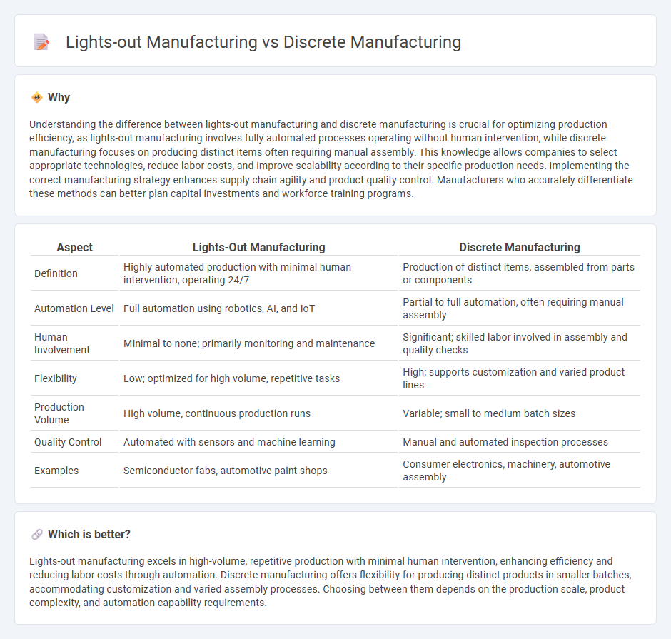 Lights-Out Manufacturing vs Discrete Manufacturing in Manufacturing