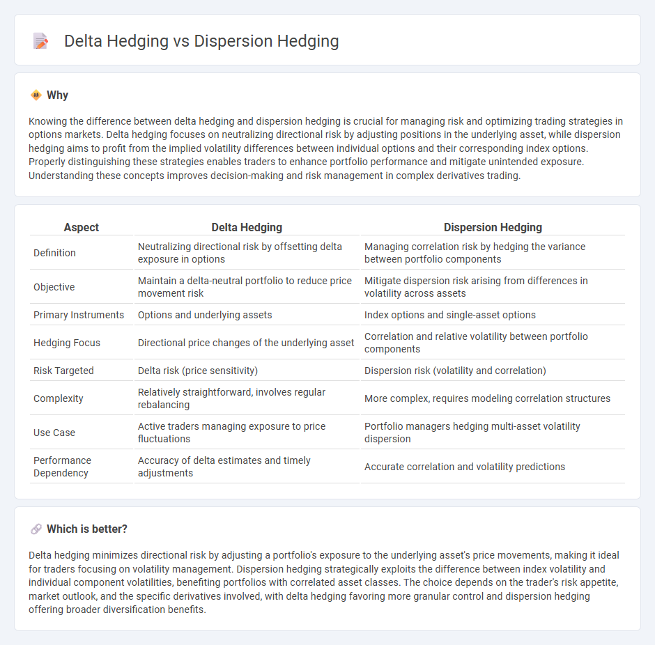 Delta Hedging vs Dispersion Hedging in Trading