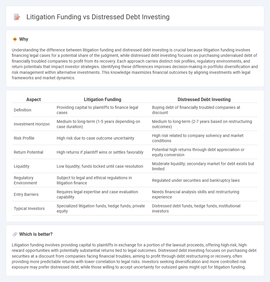 Litigation Funding vs Distressed Debt Investing in Investment