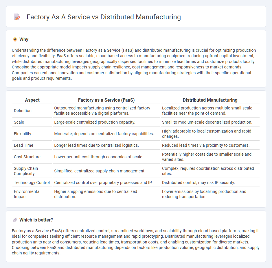 Factory As A Service vs Distributed Manufacturing in Manufacturing