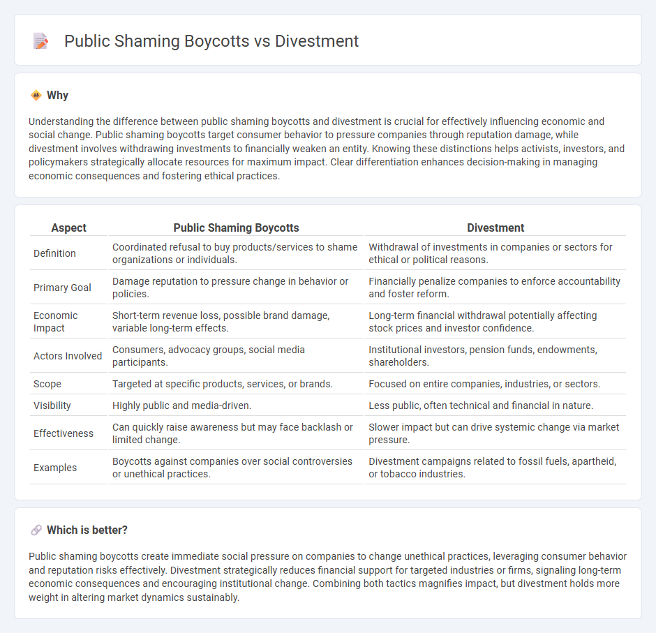 Public Shaming Boycotts vs Divestment in Economy