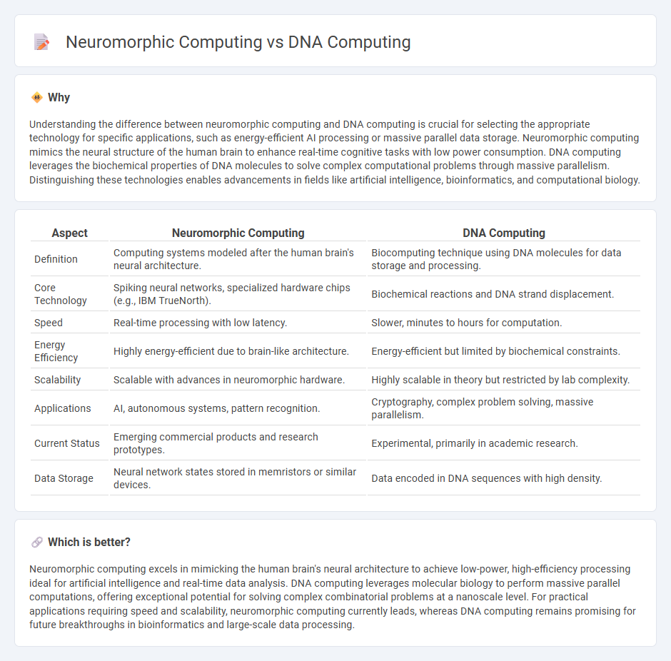 Neuromorphic Computing vs Dna Computing in Technology
