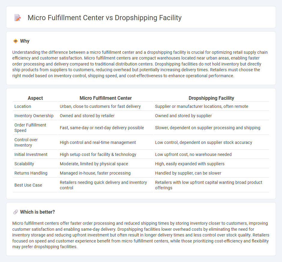 Micro Fulfillment Center vs Dropshipping Facility in Retail