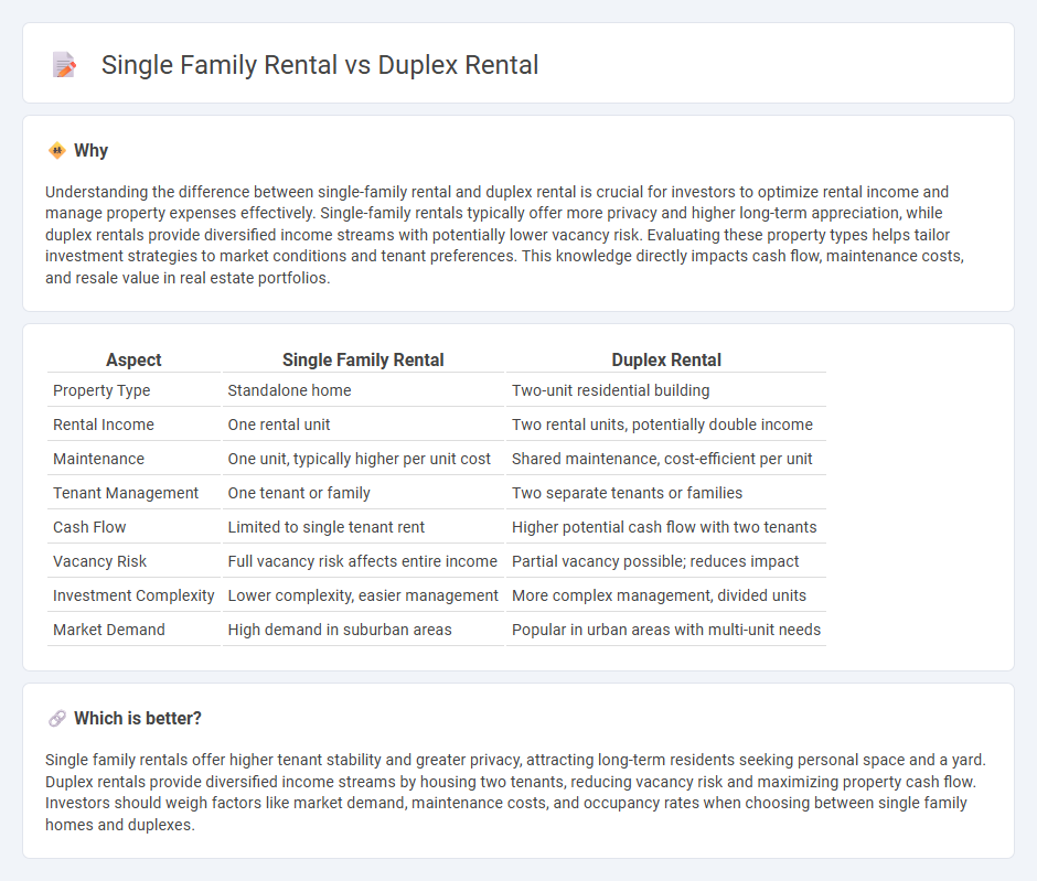Single Family Rental vs Duplex Rental in Real Estate