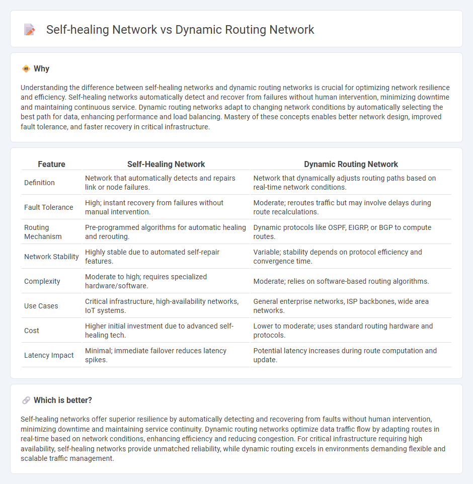 Self-Healing Network vs Dynamic Routing Network in Technology