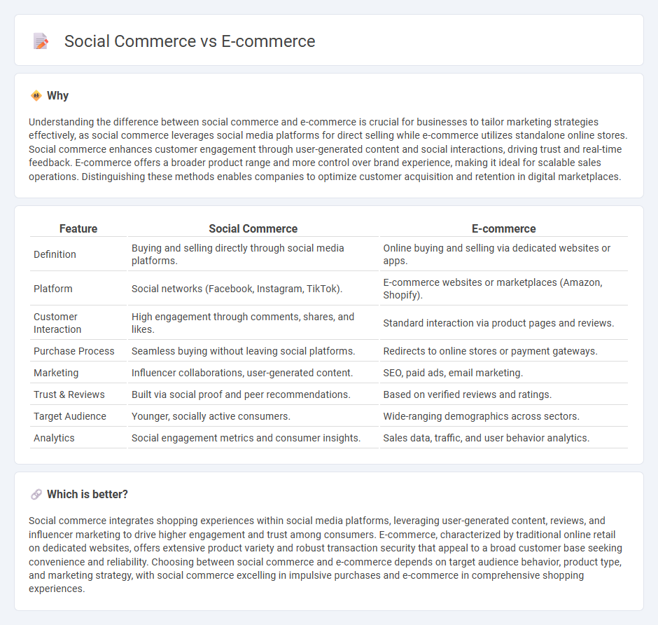Social Commerce vs E-Commerce in Commerce
