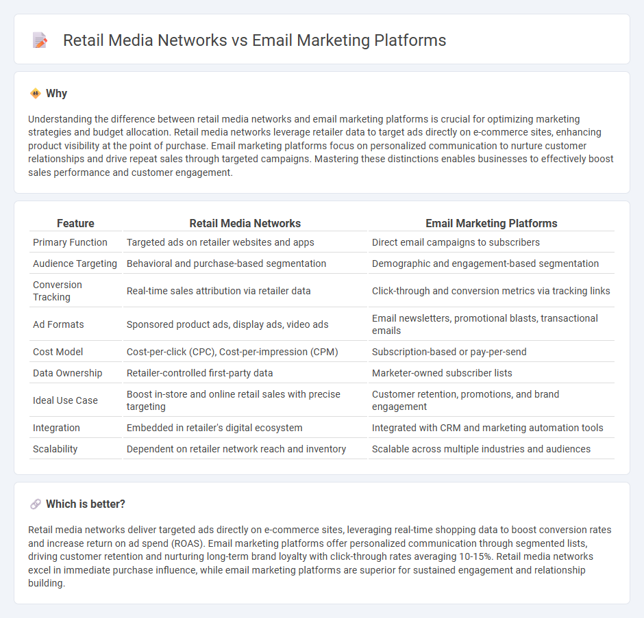 Retail Media Networks vs Email Marketing Platforms in Commerce