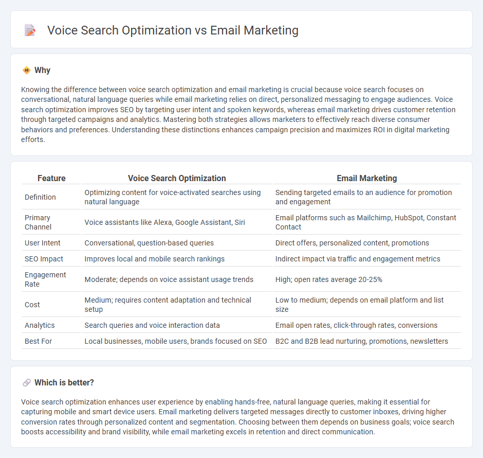 Voice Search Optimization vs Email Marketing in Marketing