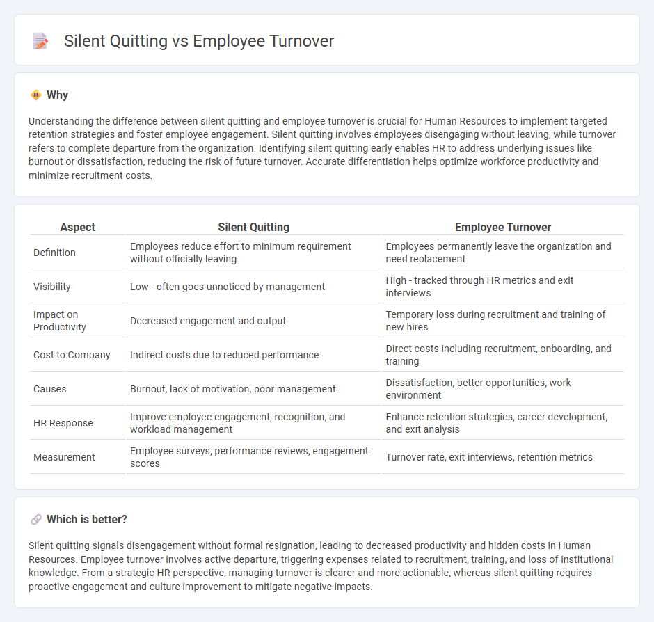 Silent Quitting vs Employee Turnover in Human Resources