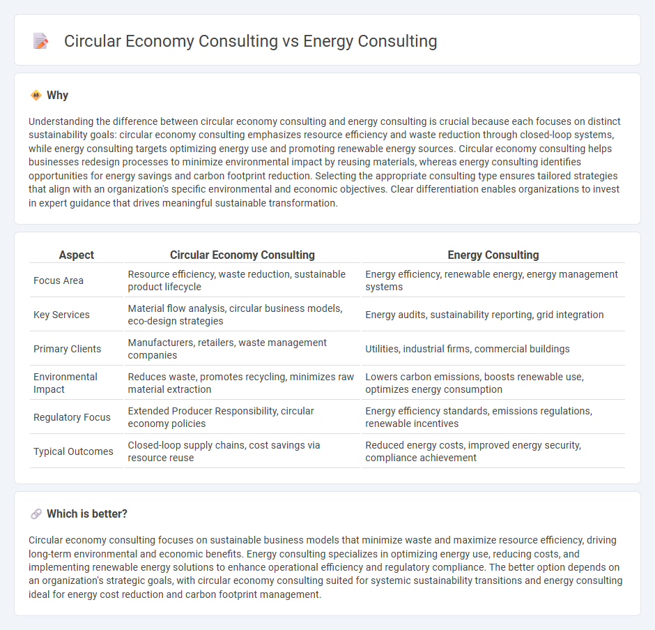 Circular Economy Consulting vs Energy Consulting in Consulting