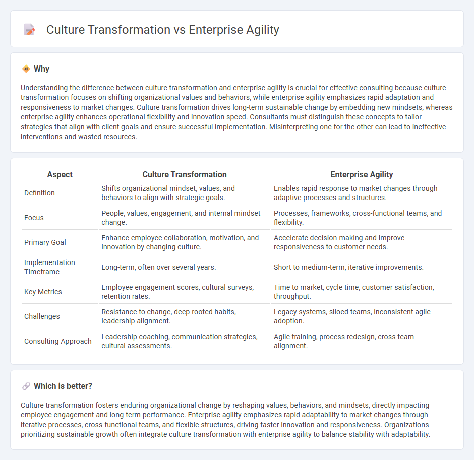 Culture Transformation vs Enterprise Agility in Consulting
