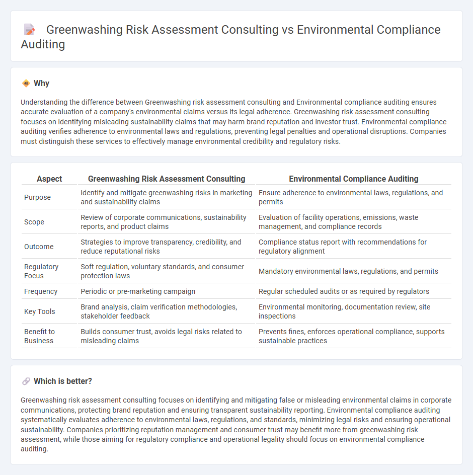 Greenwashing Risk Assessment Consulting vs Environmental Compliance Auditing in Consulting
