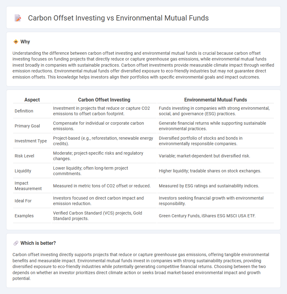 Carbon Offset Investing vs Environmental Mutual Funds in Investment