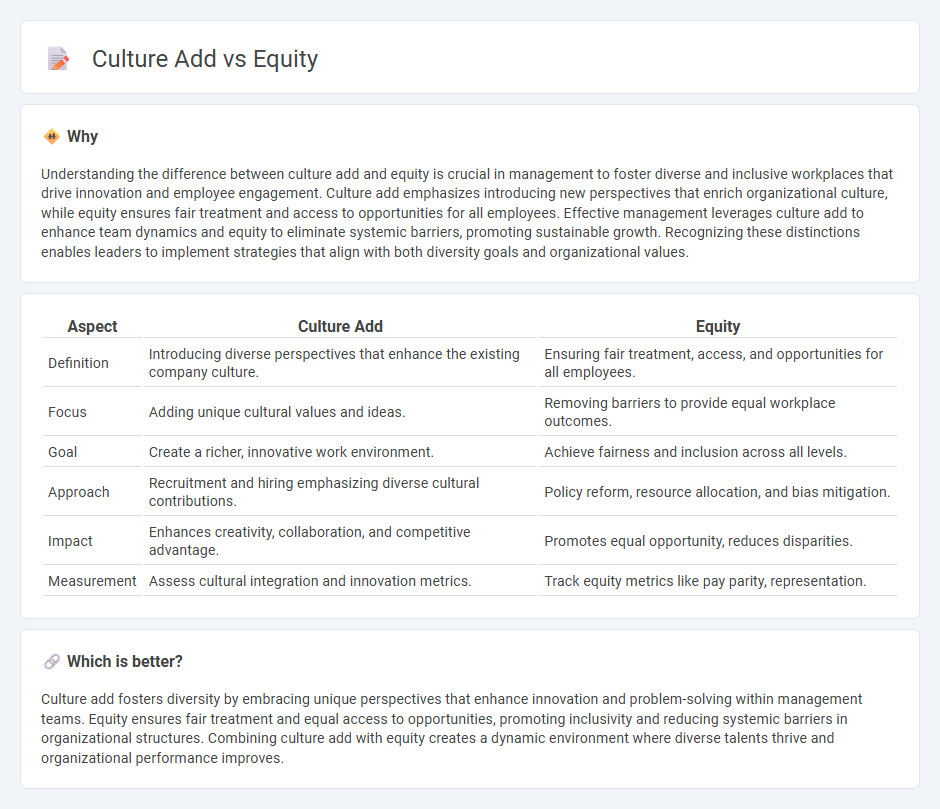 Culture Add vs Equity in Management