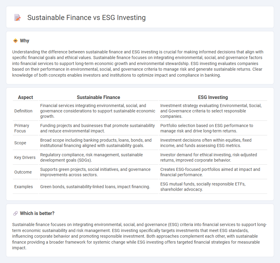 Sustainable Finance vs Esg Investing in Banking