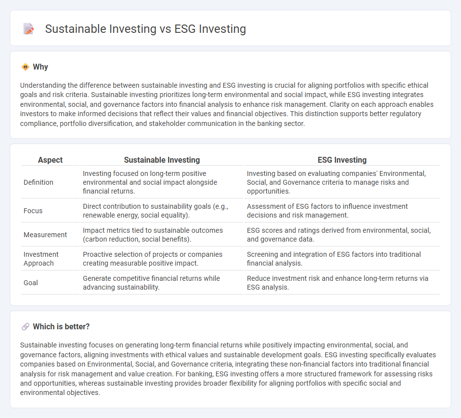 Sustainable Investing vs Esg Investing in Banking