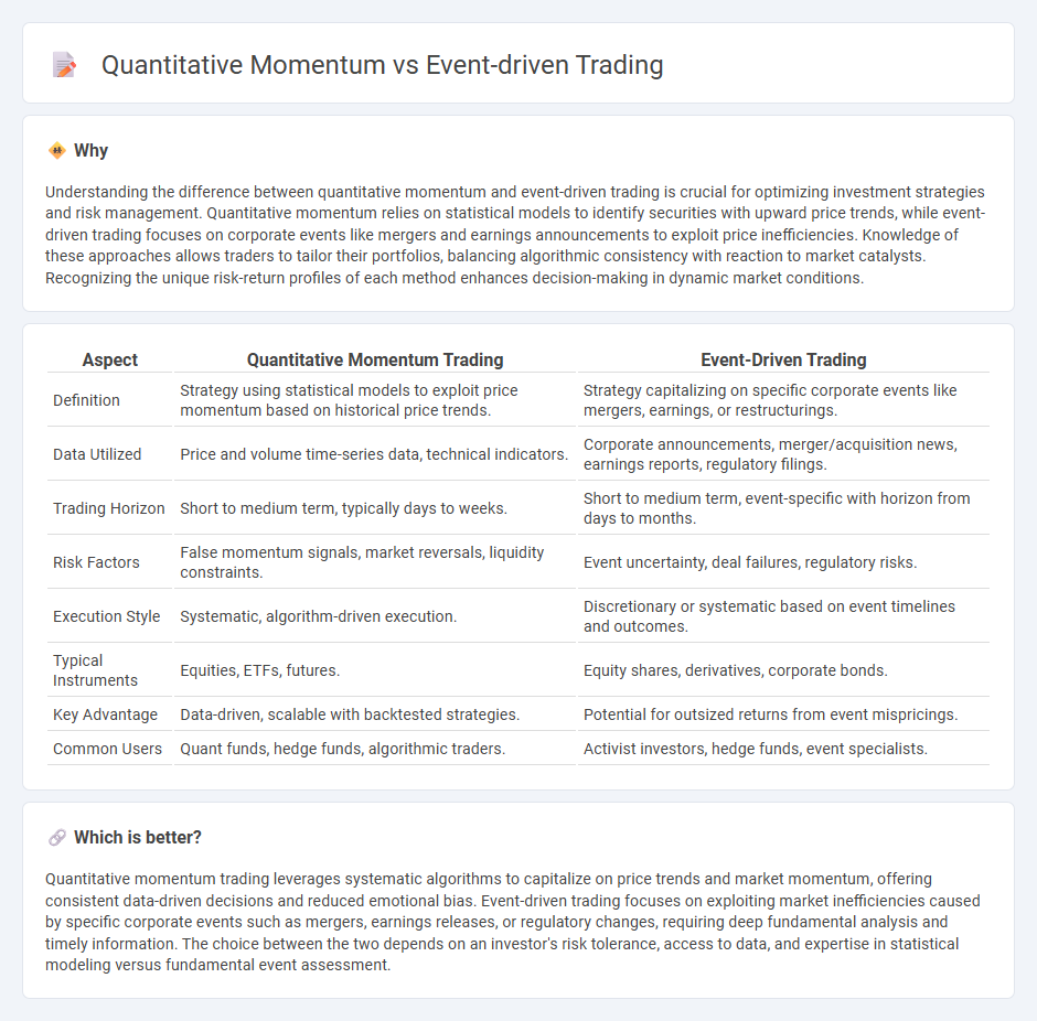 Quantitative Momentum vs Event-Driven Trading in Trading