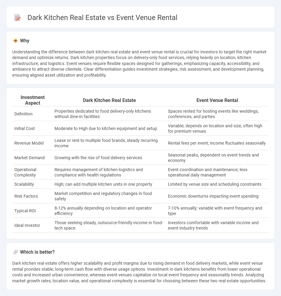 Dark Kitchen Real Estate vs Event Venue Rental in Investment