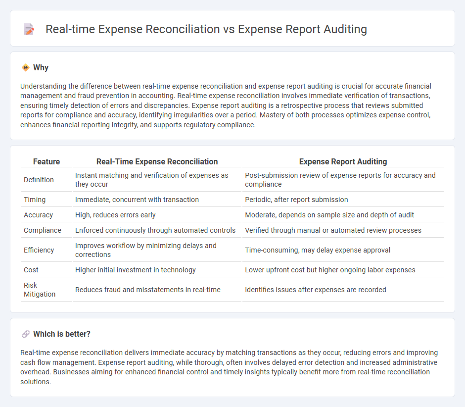 Real-Time Expense Reconciliation vs Expense Report Auditing in Accounting