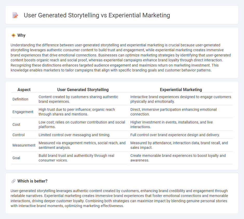 User Generated Storytelling vs Experiential Marketing in Marketing