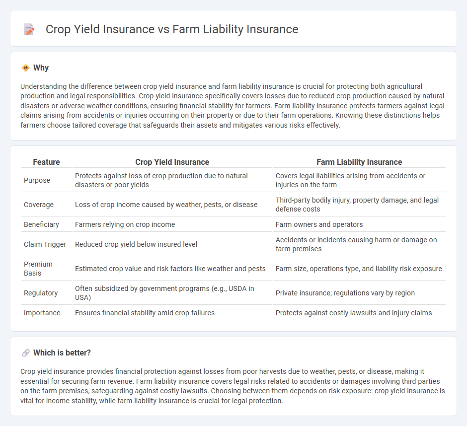 Crop Yield Insurance vs Farm Liability Insurance in Insurance