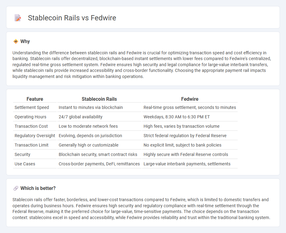 Stablecoin Rails vs Fedwire in Banking