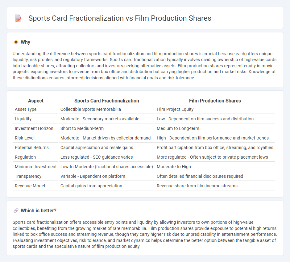 Sports Card Fractionalization vs Film Production Shares in Investment