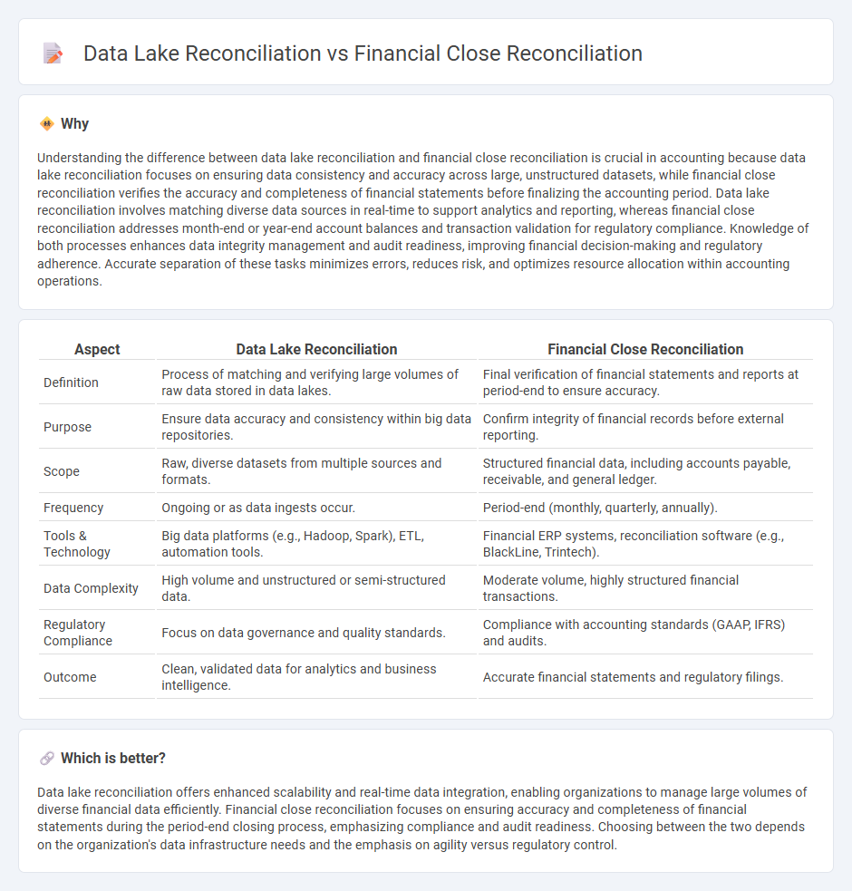 Data Lake Reconciliation vs Financial Close Reconciliation in Accounting
