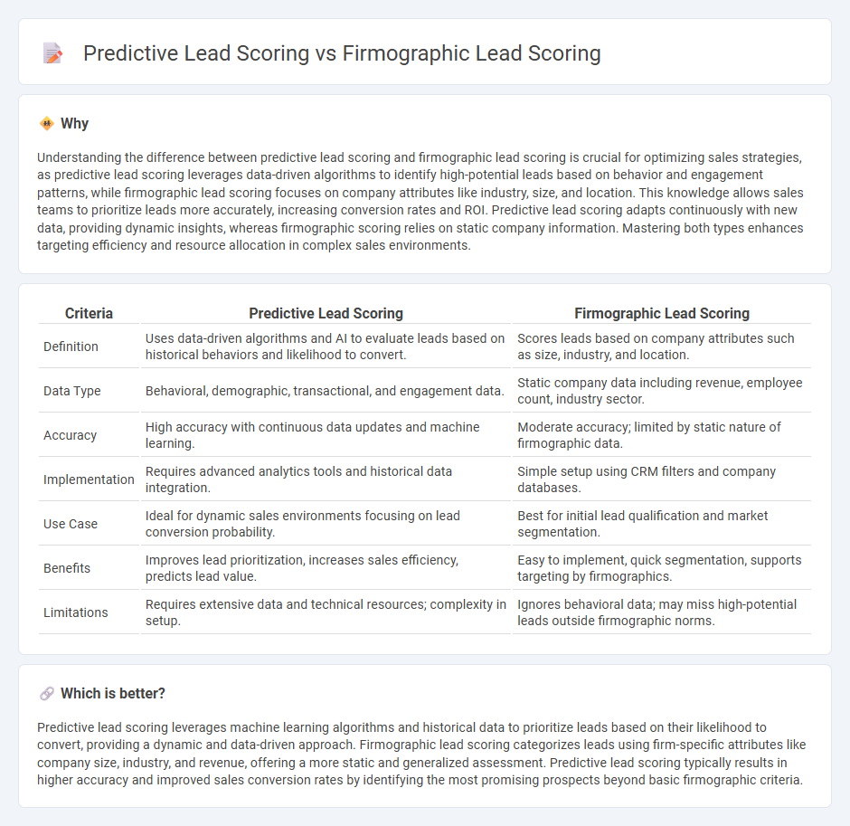 Predictive Lead Scoring vs Firmographic Lead Scoring in Sales