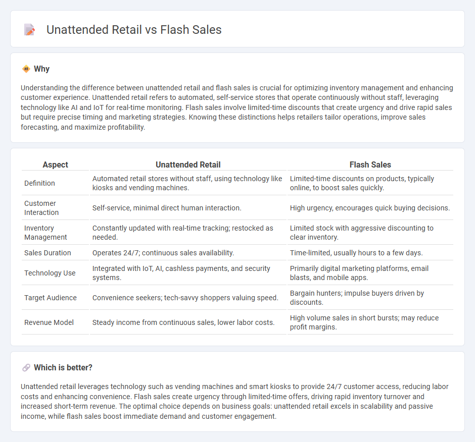 Unattended Retail vs Flash Sales in Retail