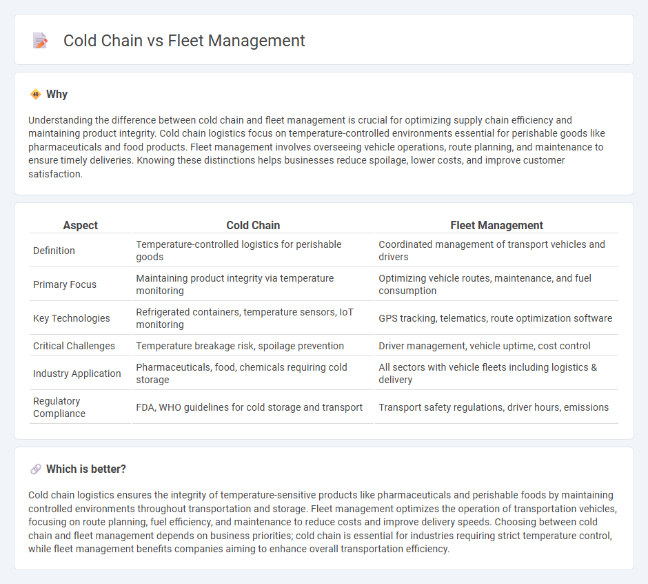 Cold Chain vs Fleet Management in Logistics