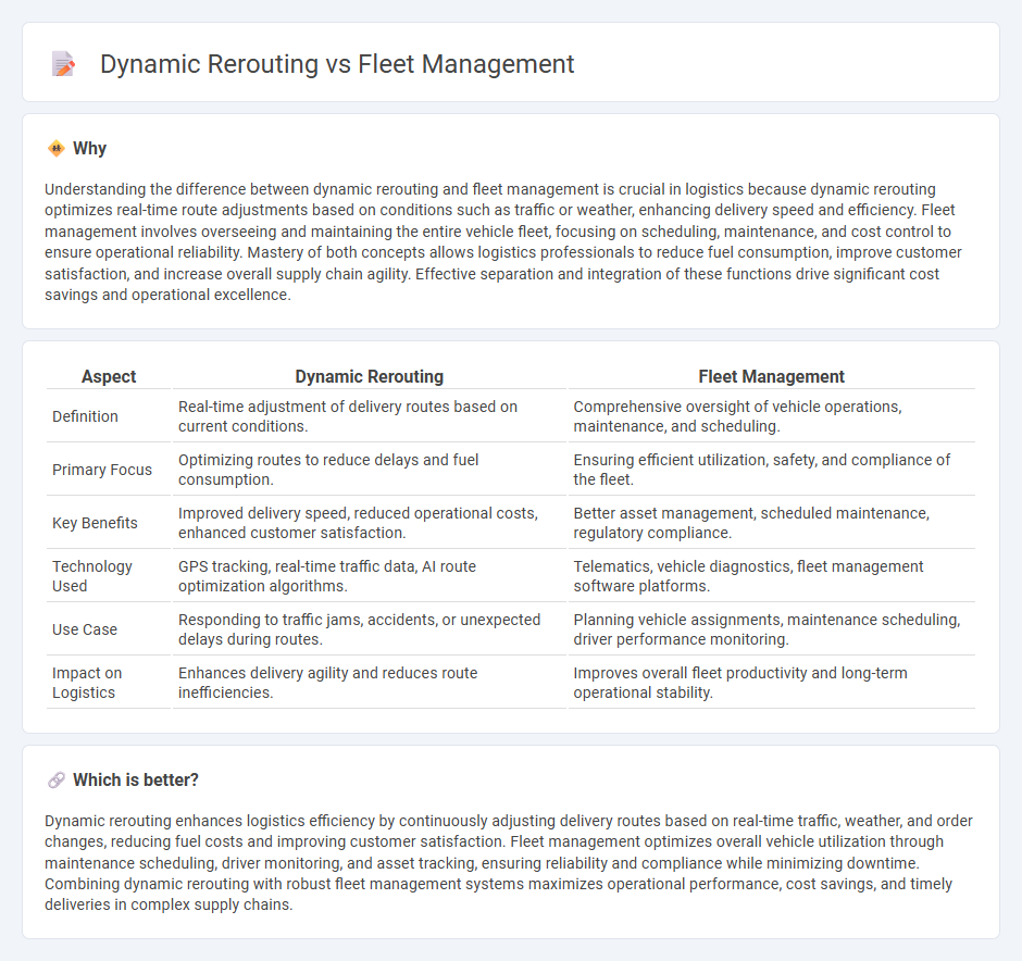 Dynamic Rerouting vs Fleet Management in Logistics