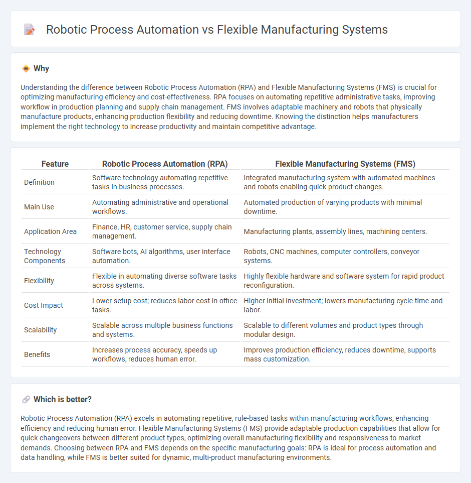 Robotic Process Automation vs Flexible Manufacturing Systems in Manufacturing