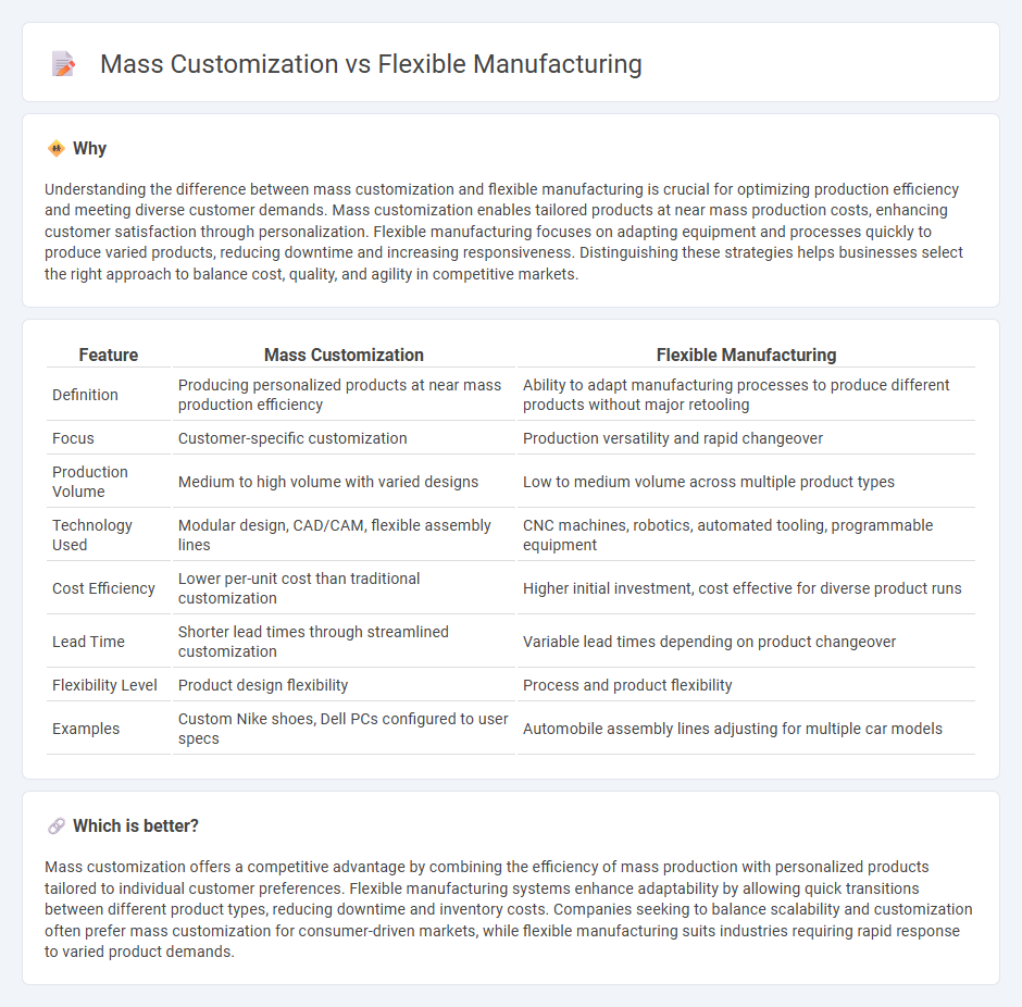 Mass Customization vs Flexible Manufacturing in Manufacturing