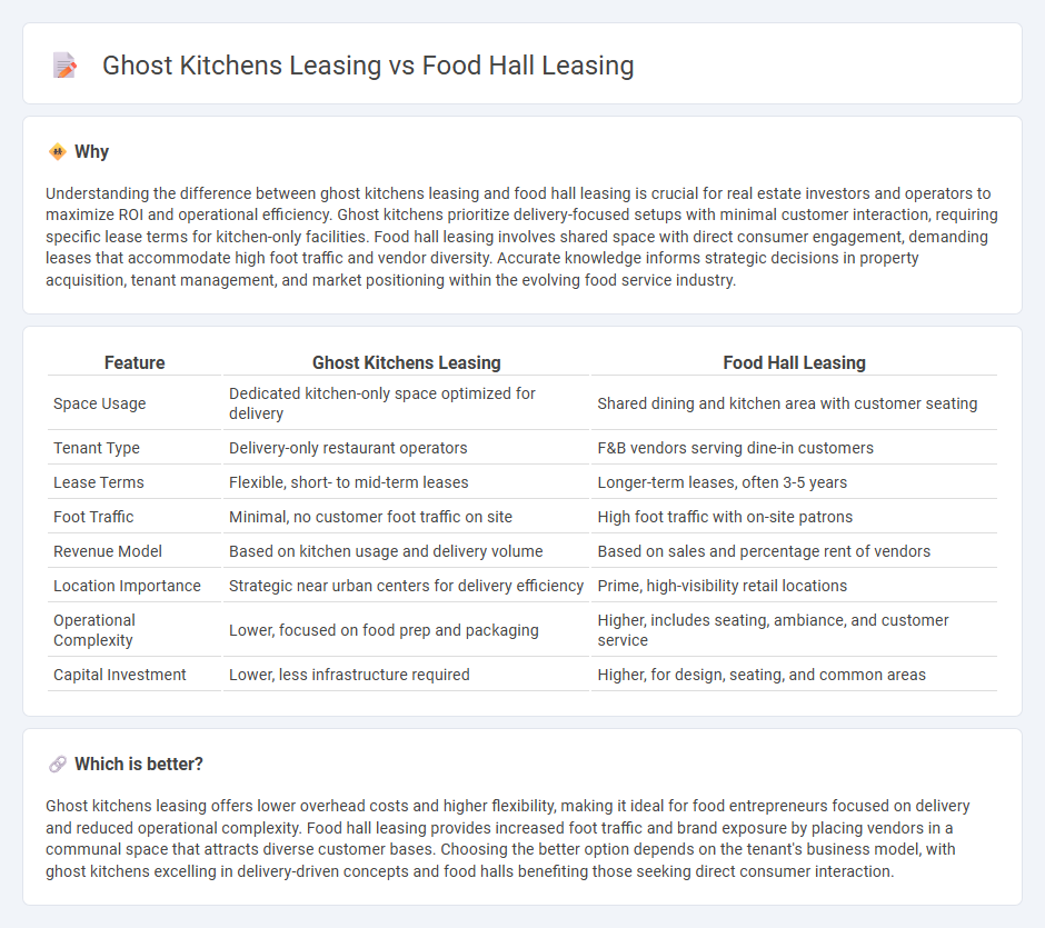 Ghost Kitchens Leasing vs Food Hall Leasing in Real Estate