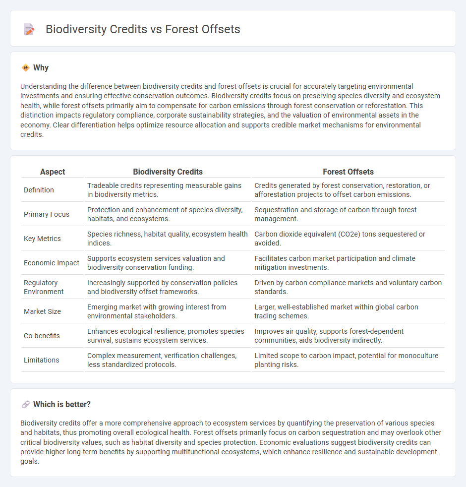 Biodiversity Credits vs Forest Offsets in Economy