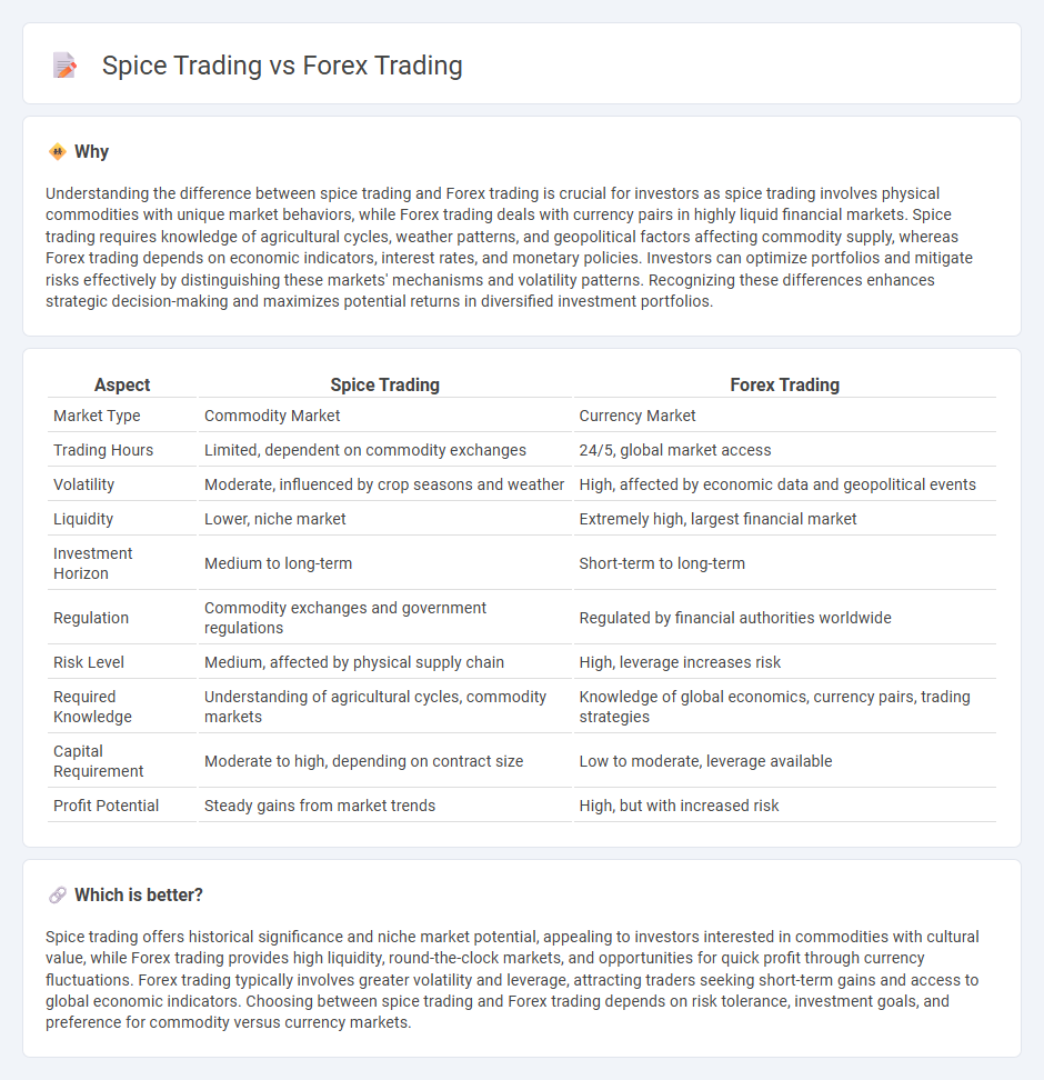 Spice Trading vs Forex Trading in Investment