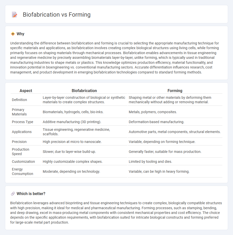 Biofabrication vs Forming in Manufacturing